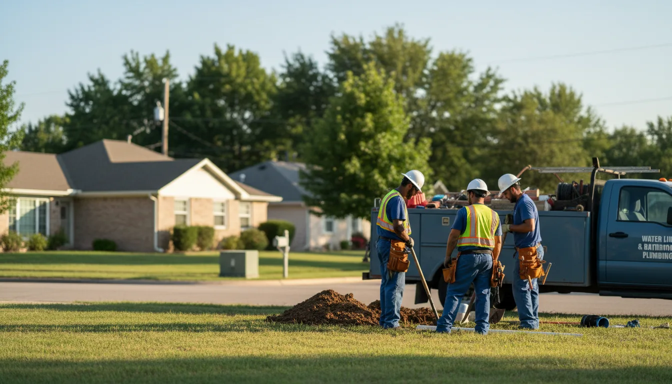 Residential water line and bathroom plumbing service in Modena, UT